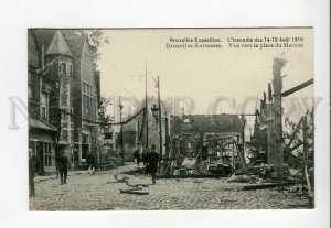 3172845 Aftermath FIRE RUXELLES EXPOSITION 1910 year Vintage