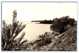 1939 Alone The North Shore Storm Lake Iowa IA RPPC Photo Posted Vintage Postcard