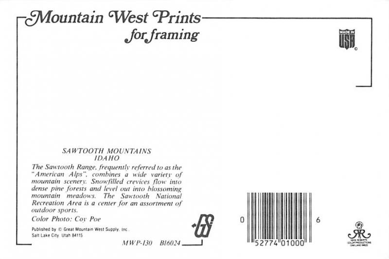 Idaho - Sawtooth Mountains