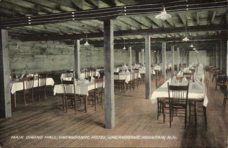 Goffstown NH Uncanoonuc Mountain Dining Hall c1910 Postcard