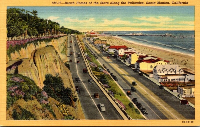 California Santa Monica Beach Homes Of The Stars Along The Palisades Curteich