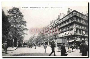 Paris - 2 - Boulevard Poissonniere - Perspective - Old Postcard