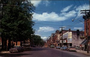 Pulaski New York NY Classic Cars 1950s Street Scene Vintage Postcard