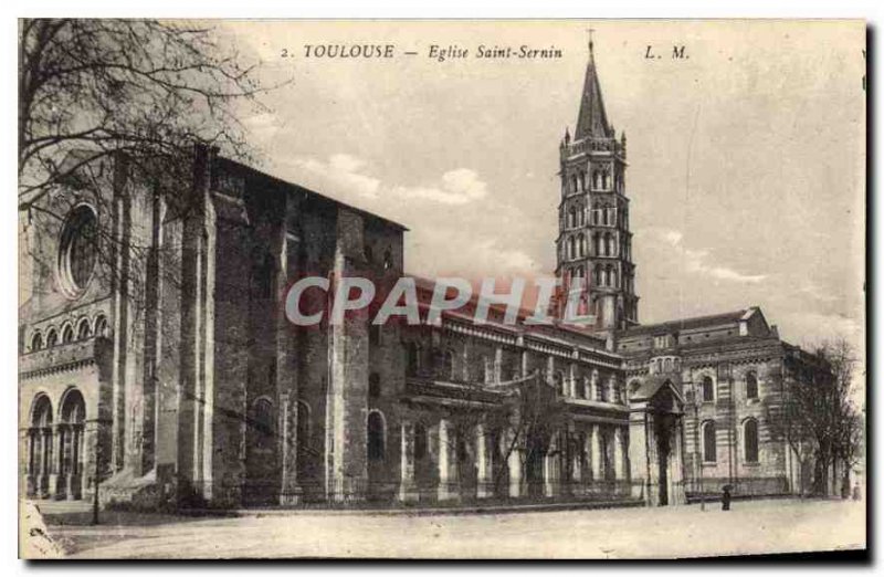 Postcard Old Toulouse Church of Saint Sernin