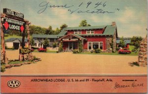 Arrowhead Lodge Flagstaff Arizona Postcard PC481