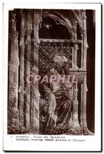 Old Postcard Museum of Angers Apocalypse Tapestries Character meditating on t...