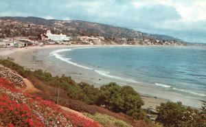 Vintage Postcard Laguna Bay Main Beach From Sloping Laguna Beach California CA