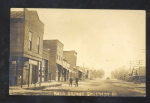 RPPC SMITHTON MISSOURI DOWNTOWN DIRT MAIN STREET SCENE REAL PHOTO POSTCARD