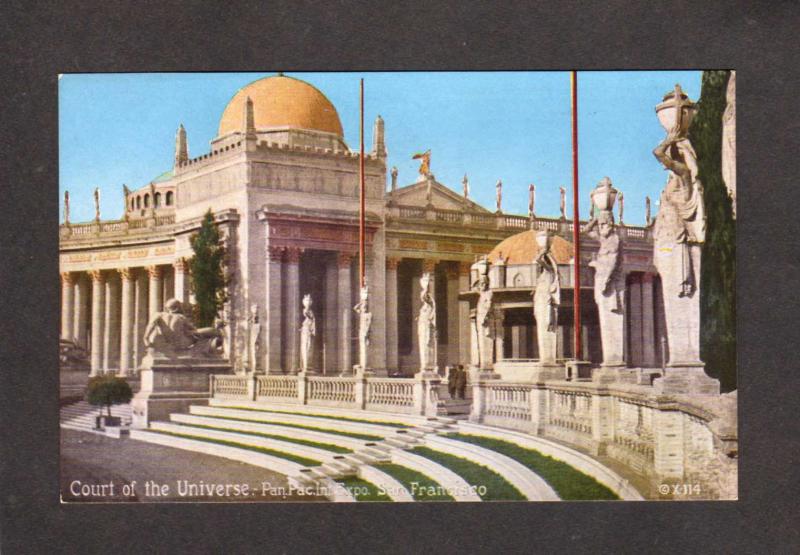 CA Universe Court Pan Pacific Expo Exposition San Francisco California Postcard