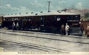 Erie Railroad Motor Car, Bradford, NY, USA Railroad Train Depot Unused 