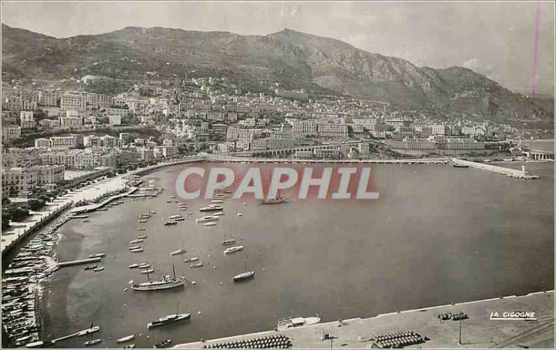 Modern Postcard Principality of Monaco Panoramic view of Monte Carlo and La C...