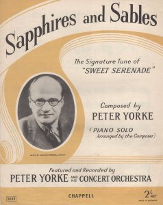 Sapphires & Sables Vintage Peter Yorke Sheet Music