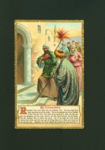 III.  Commandment Two Men Lead People Up Embossed Raphael Tuck & Son Postcard