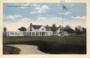 Rockford Illinois 1917 Postcard Country Club Golf Course