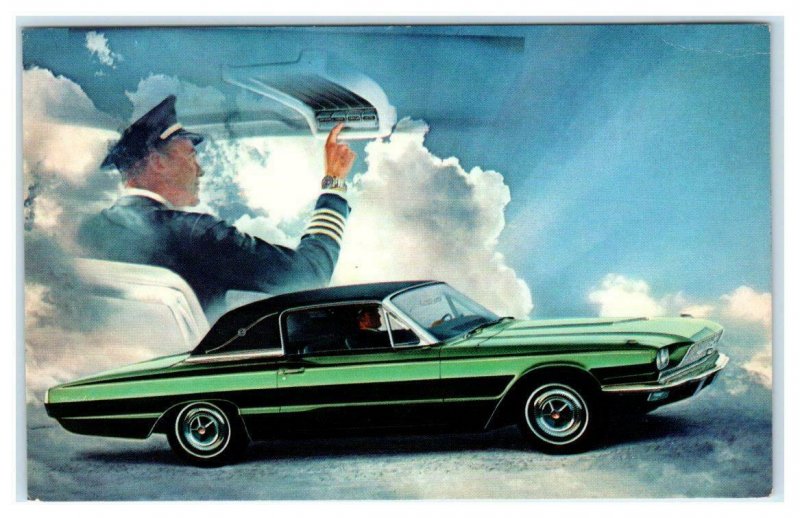 1966 FORD THUNDERBIRD Town Landau   Automobile Advertising Postcard