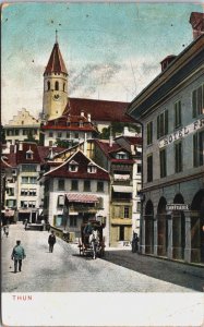 Switzerland Thun Vintage Postcard C079