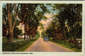 Postcard HIGHWAY SCENE Reynoldsburg Ohio OH AM1097