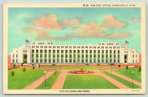 Minneapolis Minnesota~New Post Office~Art Deco Building~1935 Linen Postcard