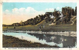 Petoskey Michigan Country Club and Golf Couse Vintage Postcard AA43798