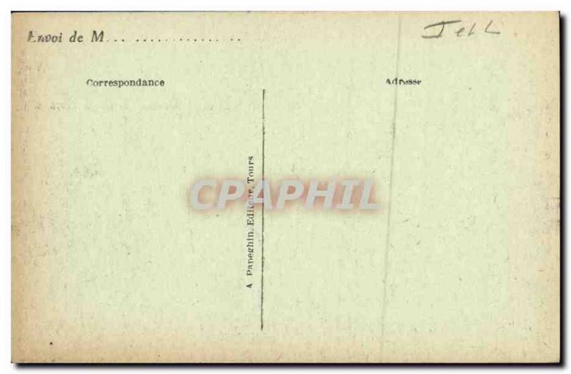 Old Postcard Chinon Castle Ruins