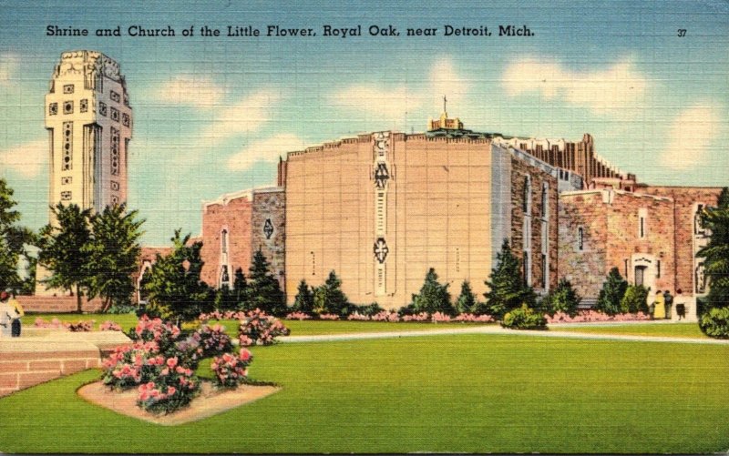 Michigan Detroit Shrine and Church Of The Little Flower 1940