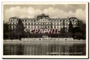 Switzerland Geneva Postcard Old Palace of Nations