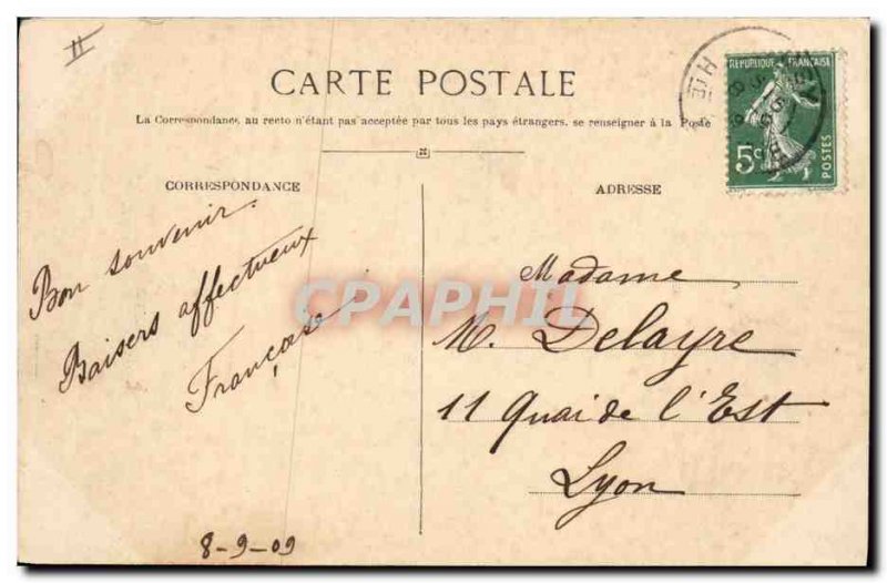 Old Postcard & # 39Abime the bridge over the Cheran Route d & # 39Aix les Bai...