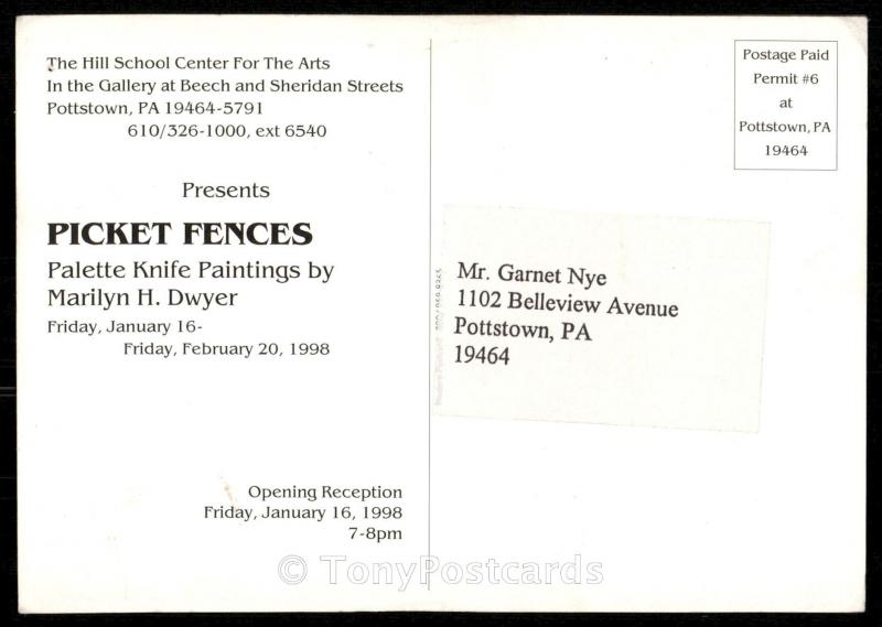 Marilyn H. Dwyer, Picket Fences, oil