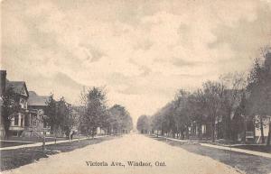 Windsor Ontario Canada birds eye view Victoria Avenue antique pc Y12215