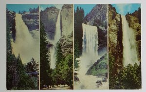 Yosemite National Park Bridal Veil Waterfalls Vintage Postcard