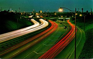 California Los Angeles Freeways At Night