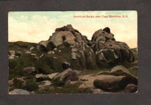 NS Amethyst Rocks near Cape Blomidon Nova Scotia Postcard Carte Postale