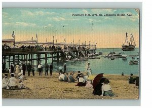 1915 Postcard Pleasure Pier Catalina Island Panama Pacific Exposition Cancel SF