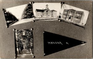 RPPC Multi Views, Sights of Monona IA Real Photo Vintage Postcard H52