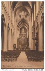 Interior View, La Nef Principale de la Cathedrale, Anvers, Antwerp Belgium 19...