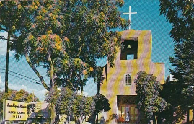 New Mexico Santa Fe San Miguel Church 1958