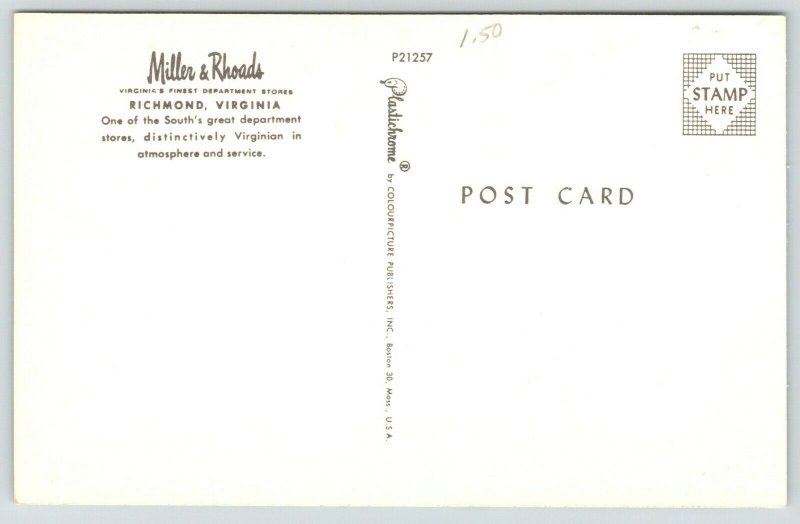 Richmond Virginia~Miller & Rhoads Department Store~Artist Conception~1950s