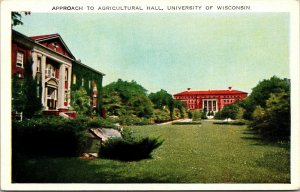 Vtg 1920s Approach Agricultural Hall University Of Wisconsin Madison WI Postcard