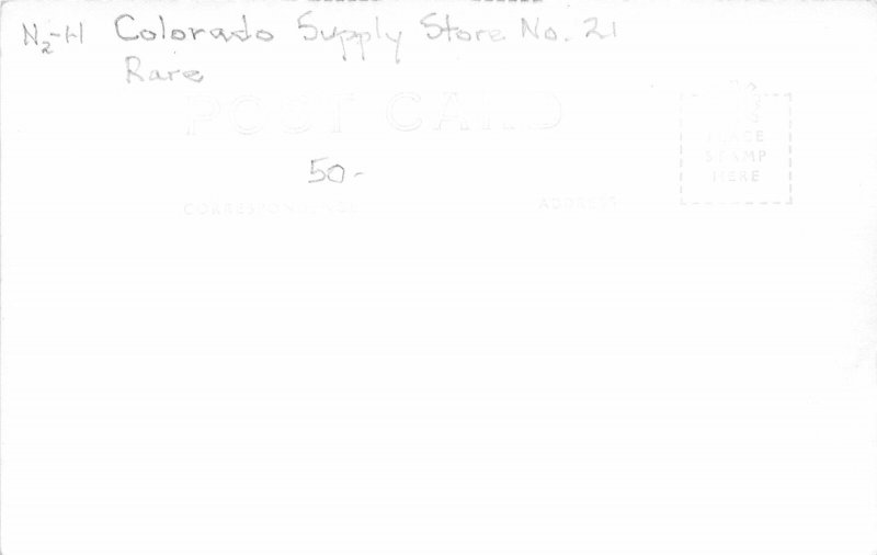 J11/ Tercio Colorado RPPC Postcard c1940s Supply Store Post Office  160 