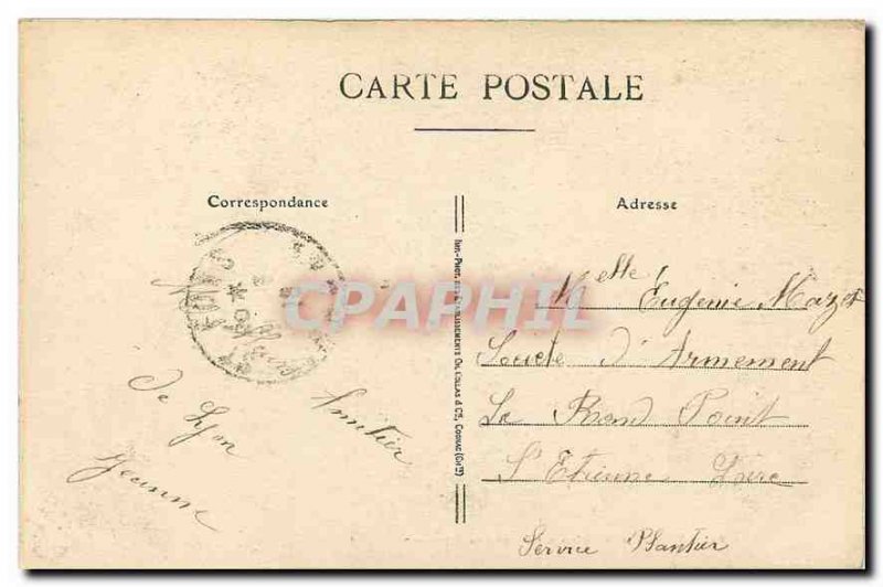 Old Postcard Lyon Bellecour Square Pigeons