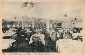 Postcard Ship MS Augustus Second Class The Dining Saloon 1927