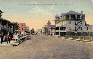 Pacific Avenue South of Glenwood Ave Wildwood New Jersey 1913 postcard