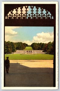 North Carolina~Ramp From Main Entrance @ Biltmore House & Gardens~Vtg Postcard