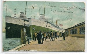 Steamers Juniata Tionesta Detroit Michigan 1909 postcard