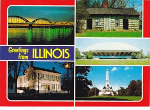 Greetings From Illinois Land Of Lincoln Multi View