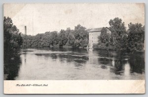 Elkhart Indiana IN The Old Mill 1910 Wabash To Greenville Postcard V30