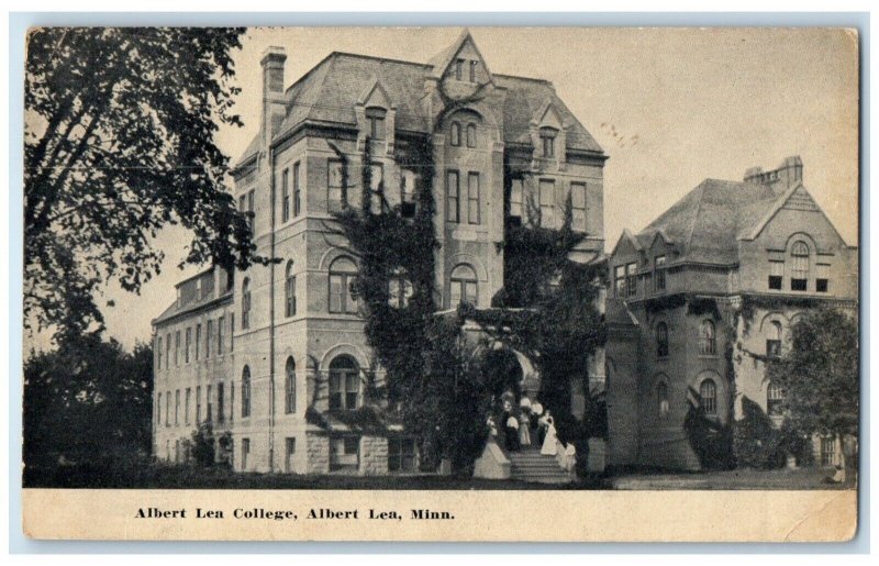 1907 Albert Lea College Exterior Building Albert Lea Minnesota Vintage Postcard