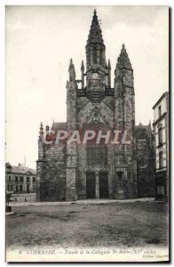 Old Postcard Guerande Facade of the collegiate St Aubin