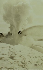 RPPC Rotary Snow Plow in action, Whitepass, R.R., Alaska Vintage Postcard P108