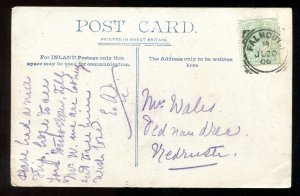 dc302 - TRELOWARREN England 1906 Pond & Cottage. Squared Circle